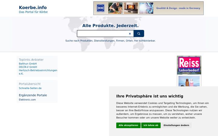Screenshot of koerbe.info