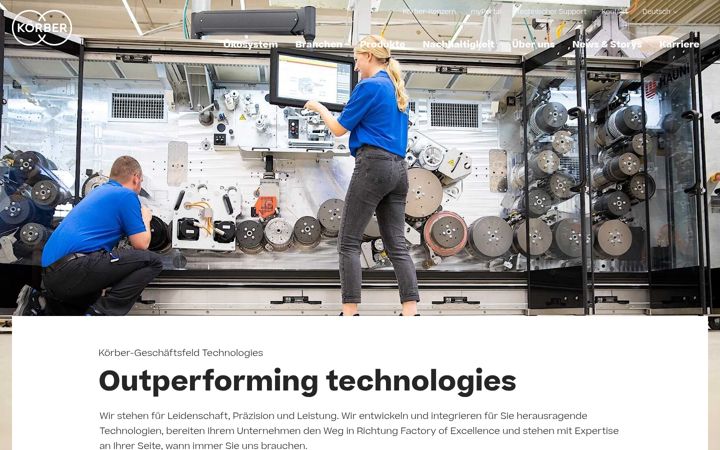 Screenshot of koerber-technologies.com