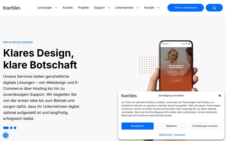 Screenshot of koerbler.com