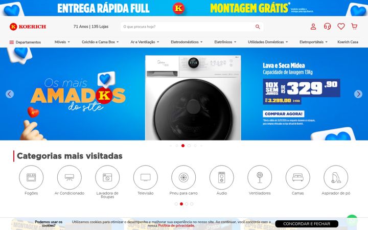 Screenshot of koerich.com.br