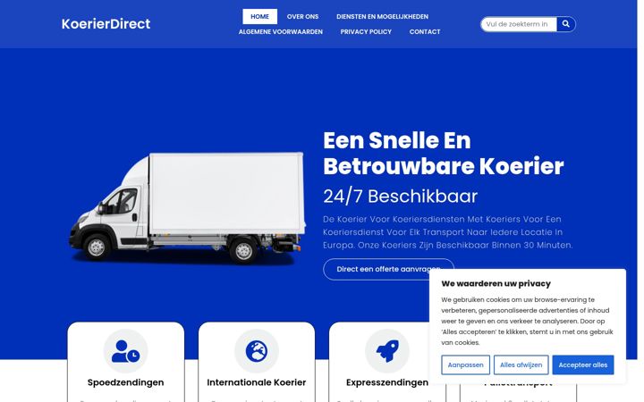 Screenshot of koerierdirect.be
