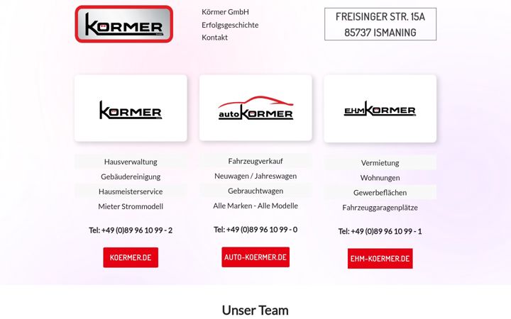 Screenshot of koermer.de