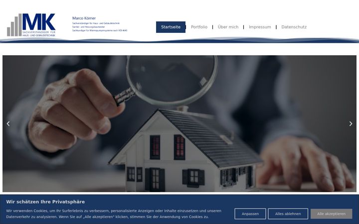 Screenshot of koerner-sachverstaendiger.de