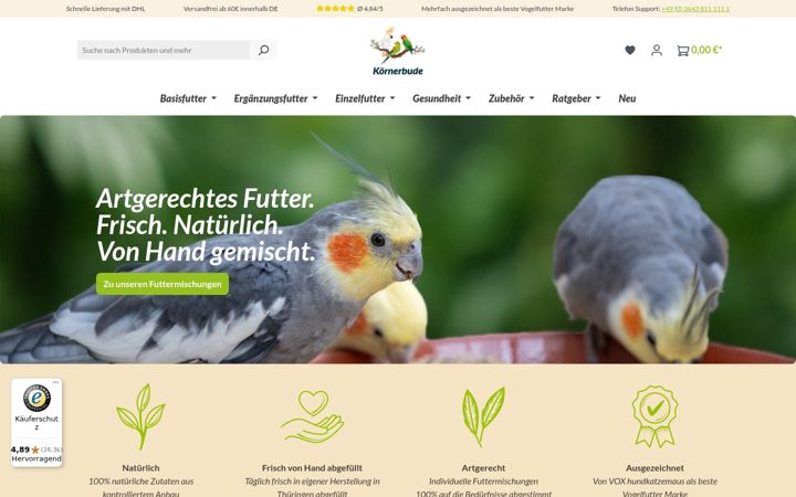 Screenshot of koernerbude.de