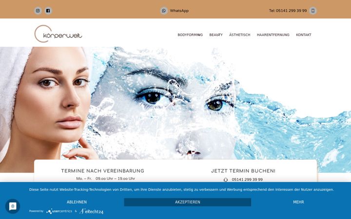 Screenshot of koerperwelt.info
