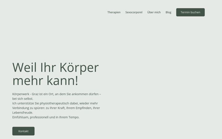 Screenshot of koerperwerk-graz.at