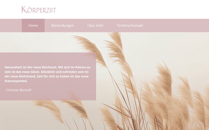 Screenshot of koerperziit.ch