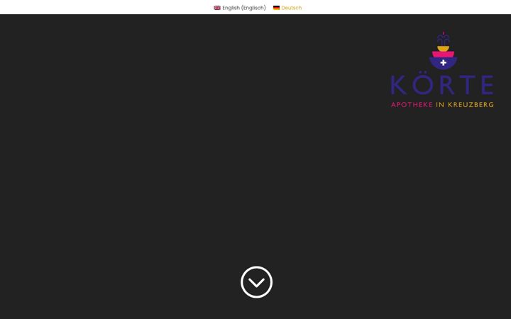 Screenshot of koerte-apotheke.de