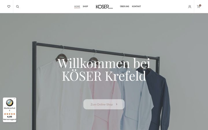 Ekraanipilt saidist koeser-krefeld.de