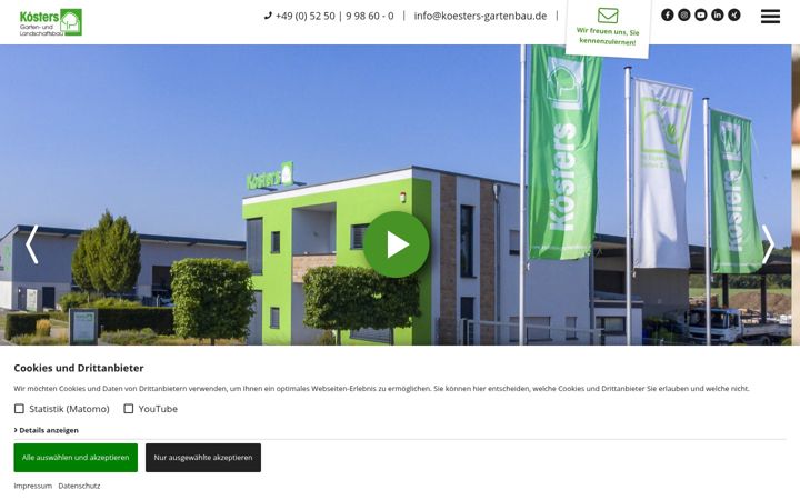 Screenshot of koesters-gartenbau.de