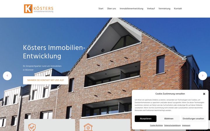 Screenshot of koesters-immobilien.de
