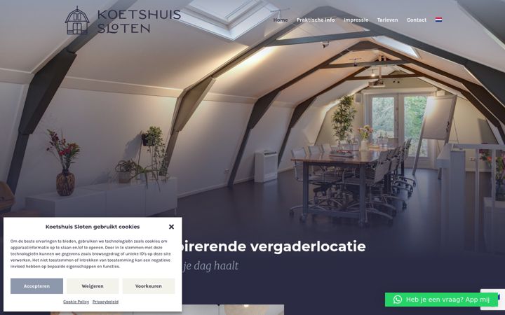 Screenshot of koetshuissloten.nl