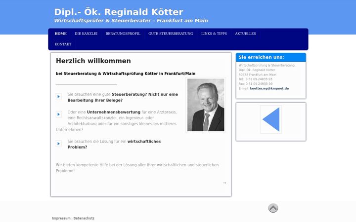Screenshot of koetter-steuerberatung-frankfurt.de