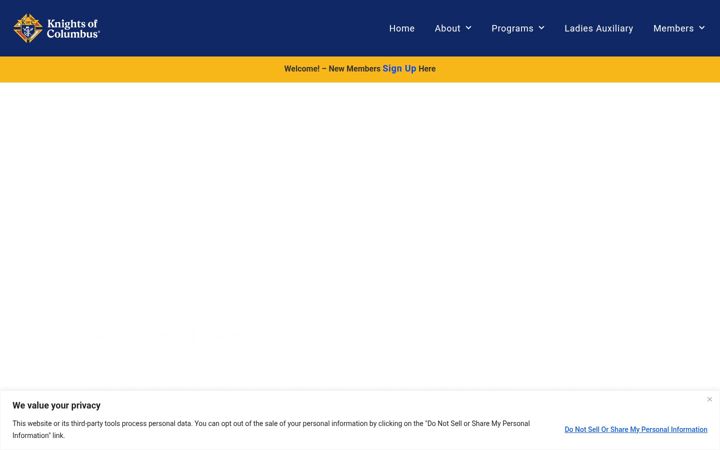 Screenshot of kofc8909.org