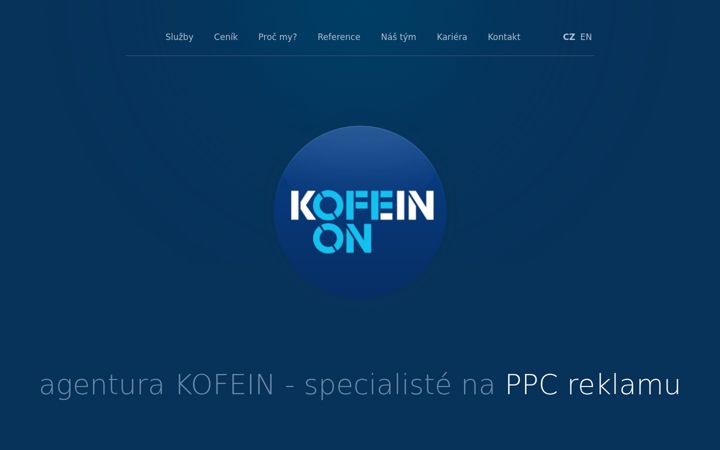 Screenshot of kofein.cz