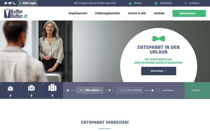 Screenshot of kofferbutler.com