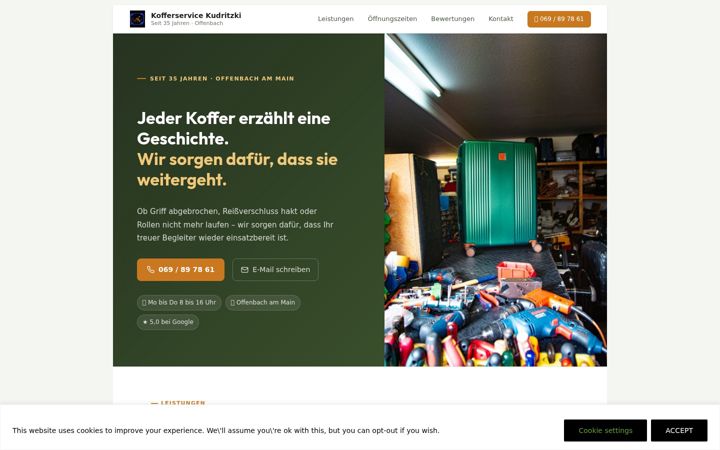 Screenshot of kofferservice-kudritzki.de