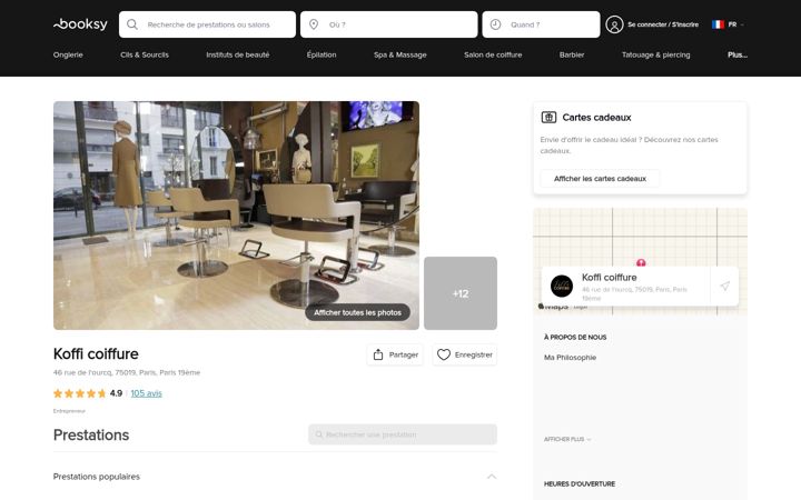 Screenshot of kofficoiffeur.com
