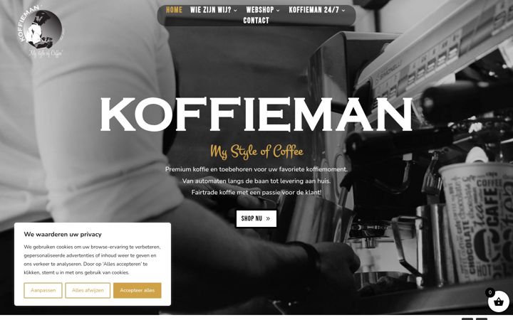Screenshot of koffieman.be