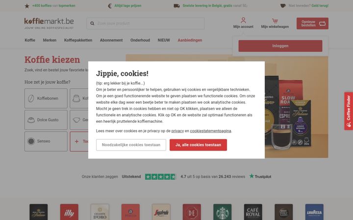 Screenshot of koffiemarkt.be