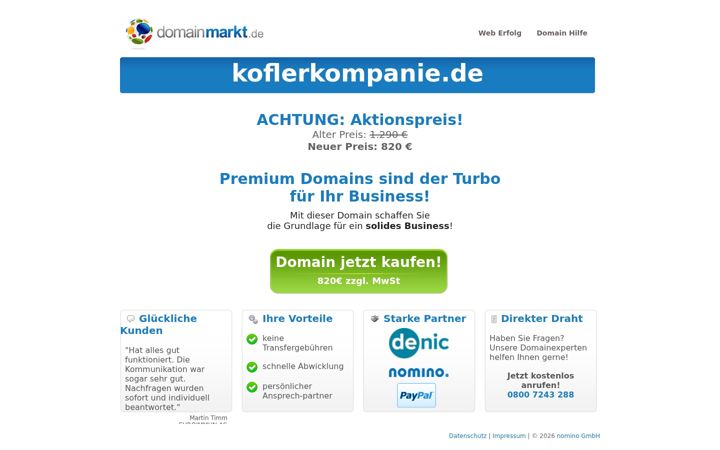 Screenshot of koflerkompanie.de