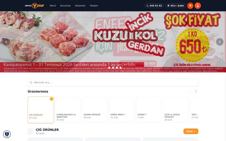 Screenshot of kofteciyusuf.com