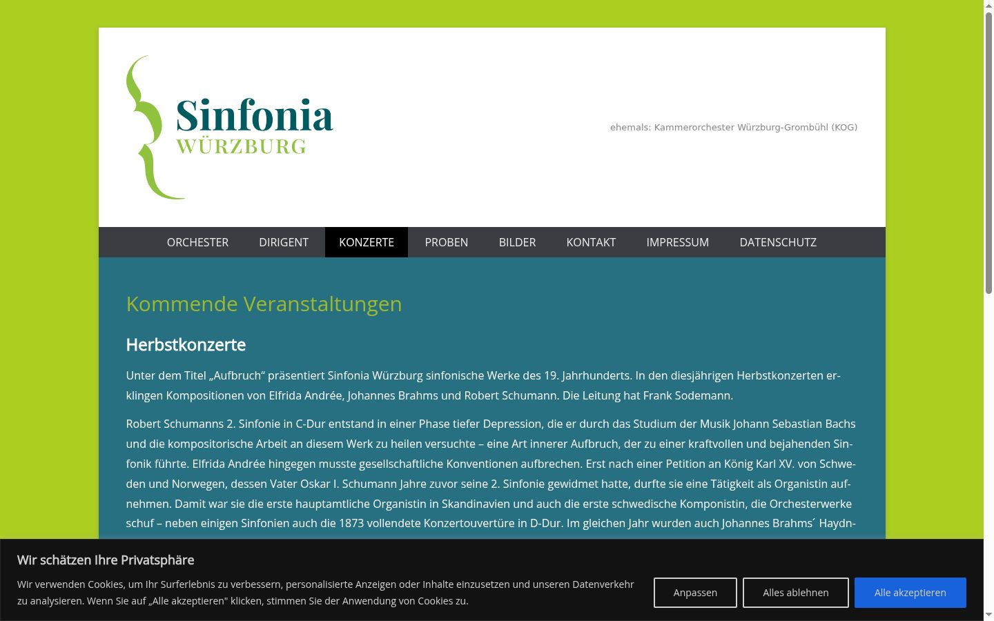 Screenshot of the consent banner shown before any interaction