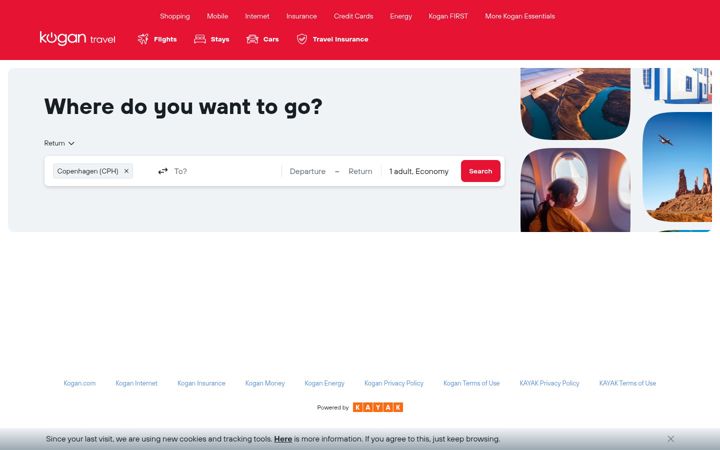 Screenshot of kogantravel.com