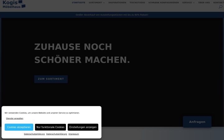 Screenshot of kogis-moebelhaus.de