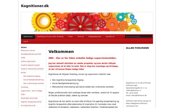 Screenshot of kognitioner.dk