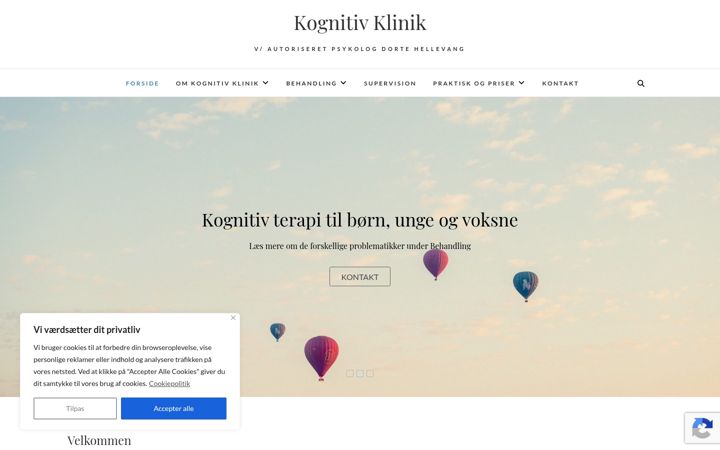 Screenshot of kognitiv-klinik.dk