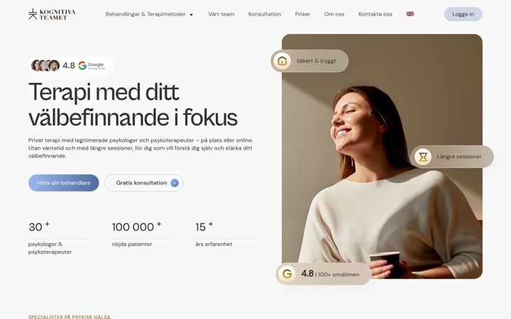 Screenshot of kognitivateamet.se