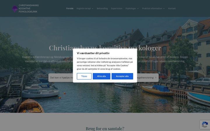 Screenshot of kognitive-psykologer.dk