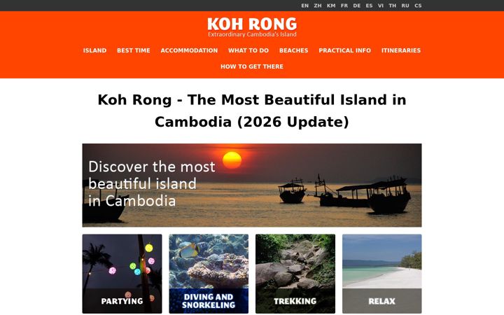 Screenshot of koh-rong.com