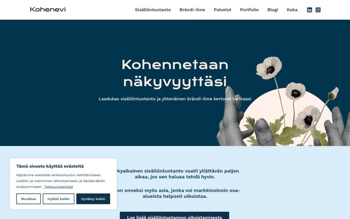 Screenshot of kohenevi.fi