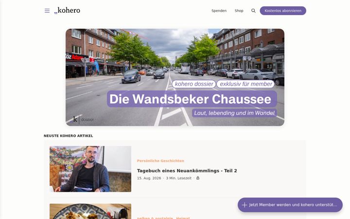 Screenshot of kohero-magazin.de