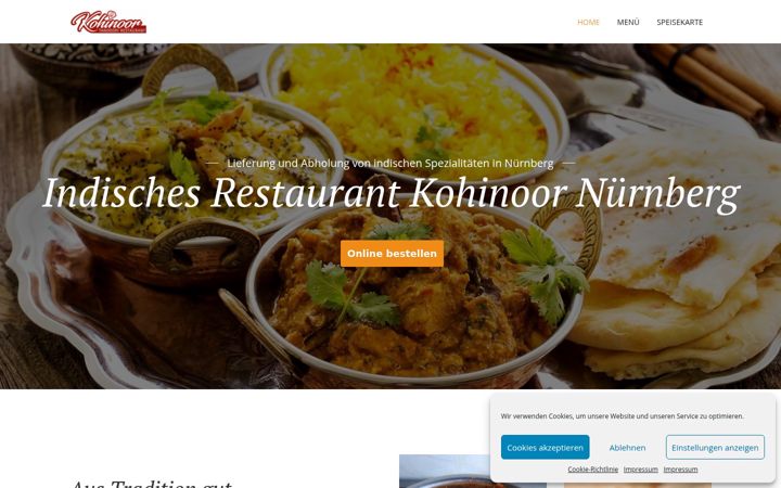 Screenshot of kohinoor-nbg.de