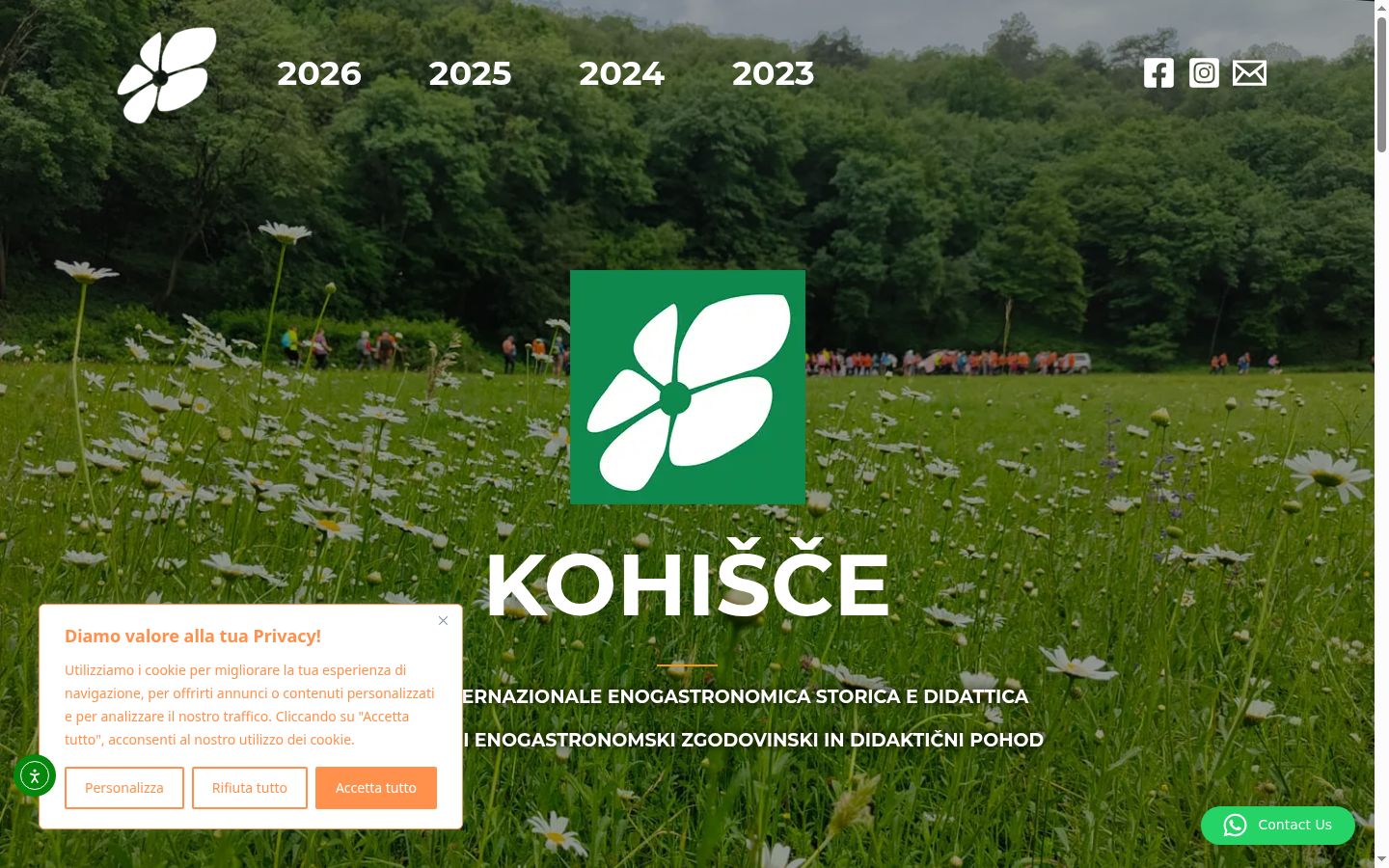 Ekrānuzņēmums ar piekrišanas baneri, kas tika rādīts pirms jebkādas mijiedarbības