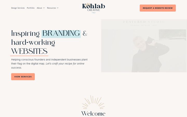 Screenshot of kohlabcreative.com