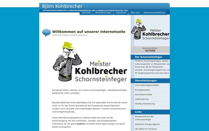 Screenshot of kohlbrecher-schornsteinfeger.de