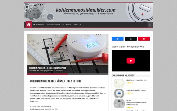 Screenshot of kohlenmonoxidmelder.com