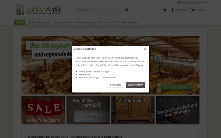Screenshot of kohler-antik.de