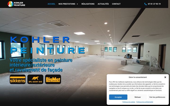 Screenshot of kohler-peinture.fr