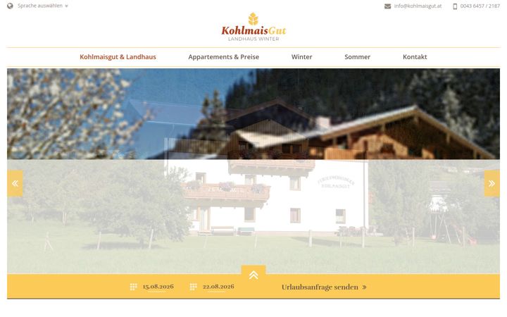 Screenshot of kohlmaisgut.at