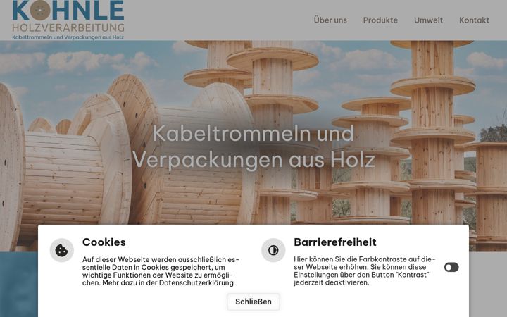 Screenshot of kohnle-holz.de