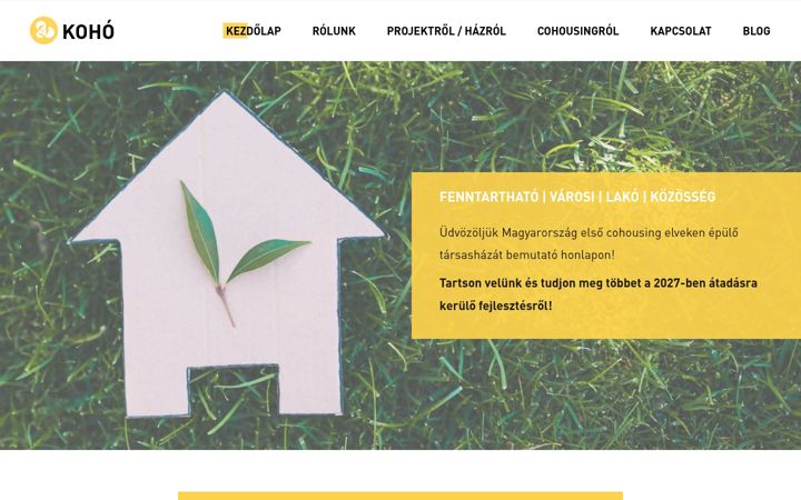Screenshot of koho.hu