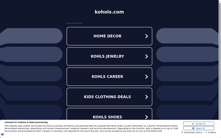 Screenshot of kohols.com