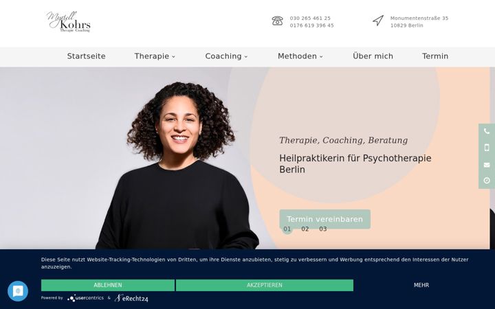 Screenshot of kohrs-psychotherapie-berlin.de