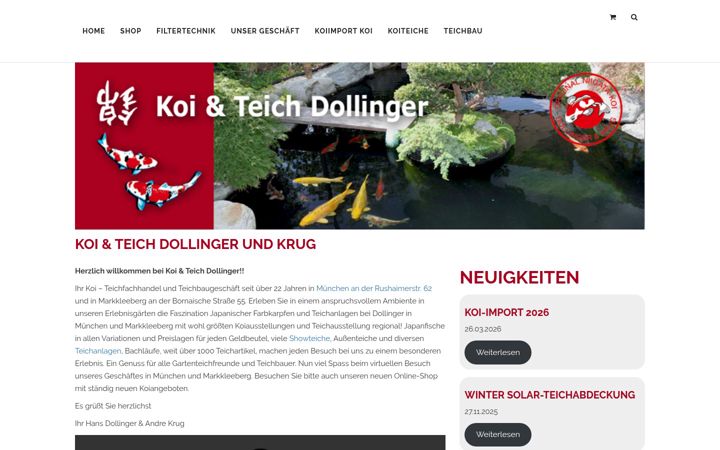 Screenshot of koi-dollinger.de