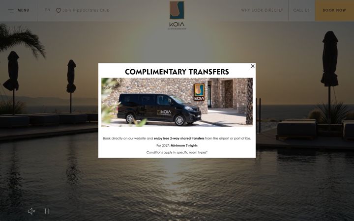 Screenshot of koiaresort.com